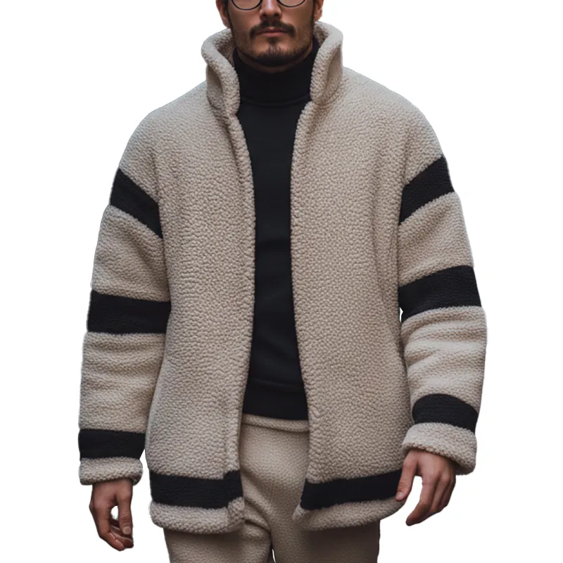 Men's Winter Fashion Fleece Zip-up Warm Jacket MTA0820L6P sold by Manly