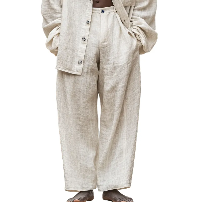 Men's Linen Blend Loose Casual Pants MTA0107L2X sold by Manly