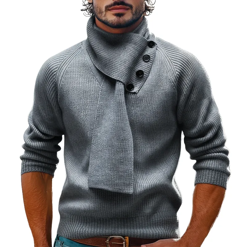 Men's Business Elegant Scarf-Style Knit Sweater MTA1598L0U sold by Manly