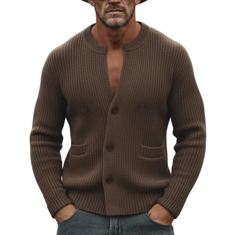Men's Classic Casual Slim Fit Knitted Cardigan MTA1249L8K sold by Manly