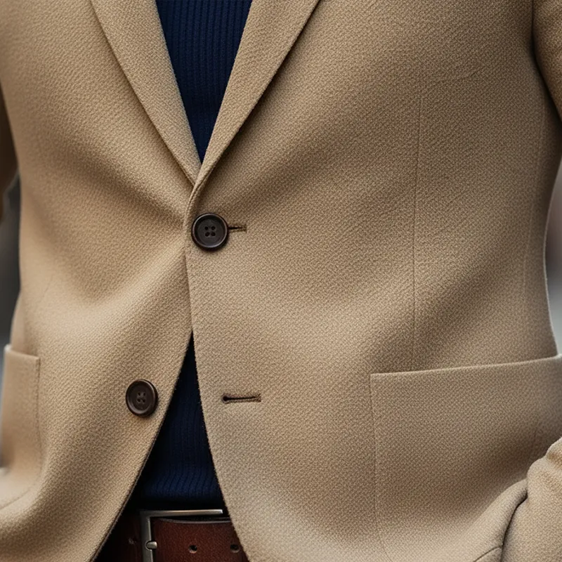 Men's Winter Retro Faux Wool Button Suit Jacket MTA1240L1P sold by Manly product image thumbnail 4