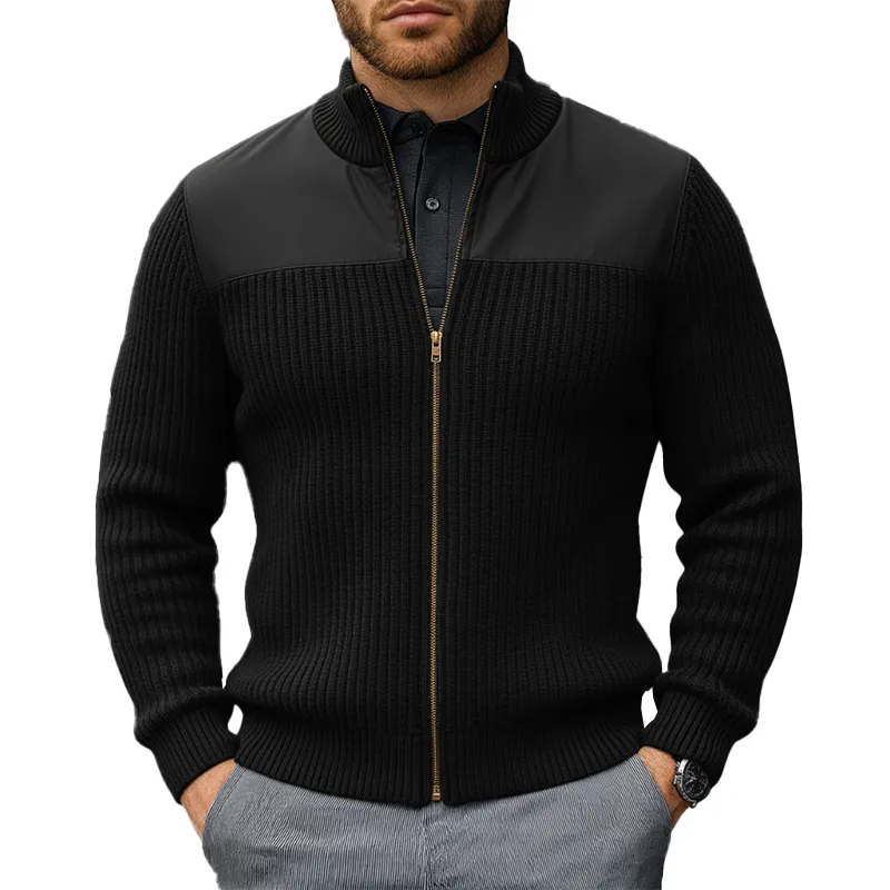 Men's Winter Retro Cotton Yarn Knit Zipper Cardigan MTA1020L7P sold by Manly