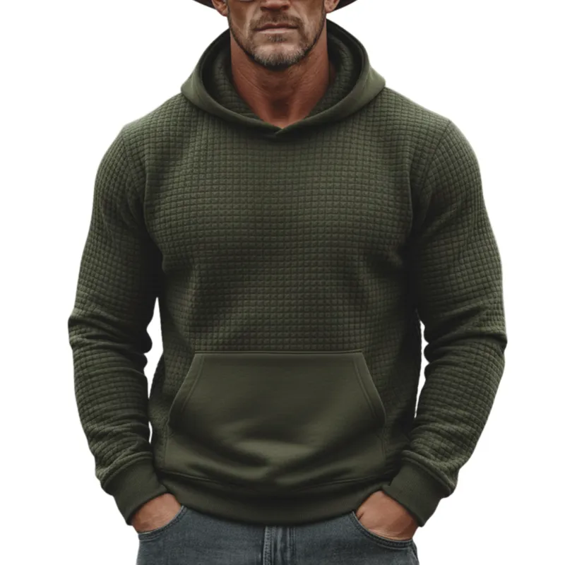 Men's Classic Retro Waffle Knit Air Layer Hoodie MTA1069L1K sold by Manly