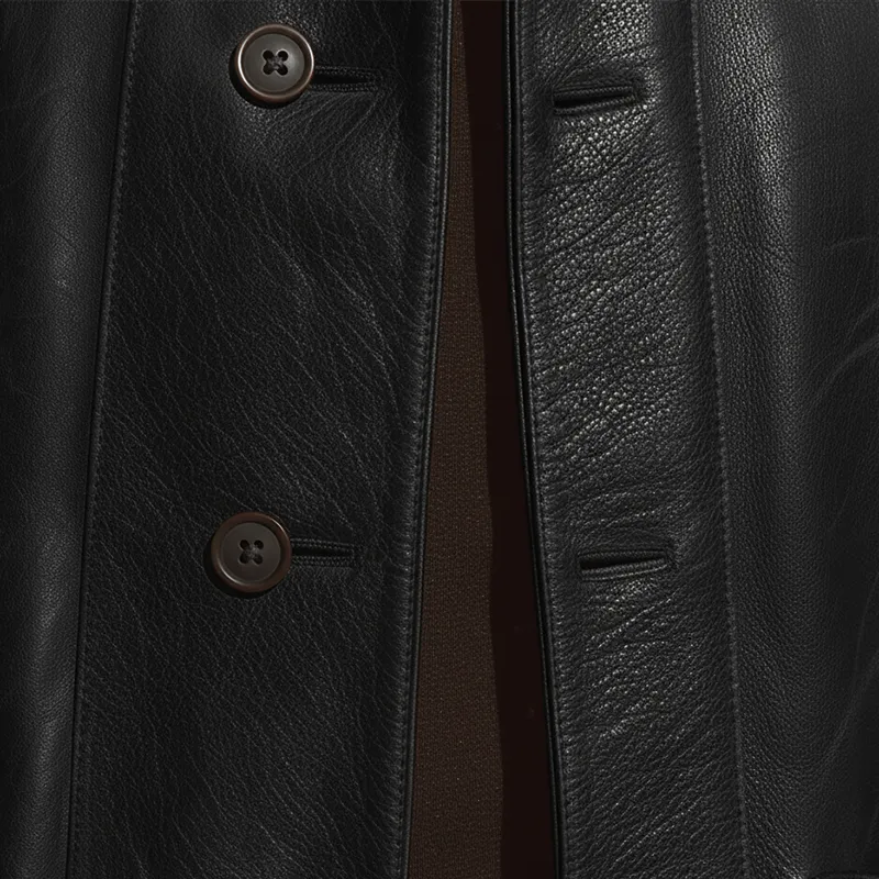 Men's Winter Vintage PU Faux Leather Button-up Jacket MTA1012L2P sold by Manly product image thumbnail 5