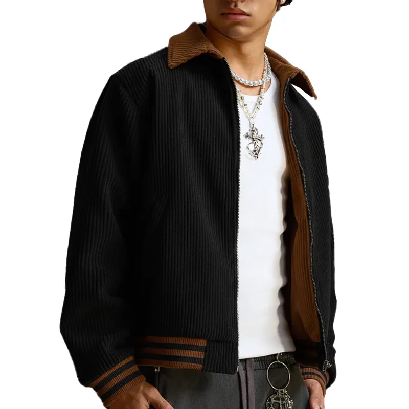 Men's Winter Retro Corduroy Zip-up Jacket MTA1012L0P sold by Manly