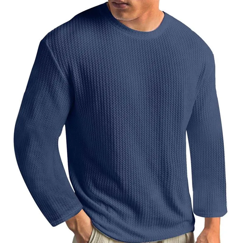Men's Casual Solid Color Long Sleeve T-Shirt 73659586X sold by Manly product image thumbnail 3