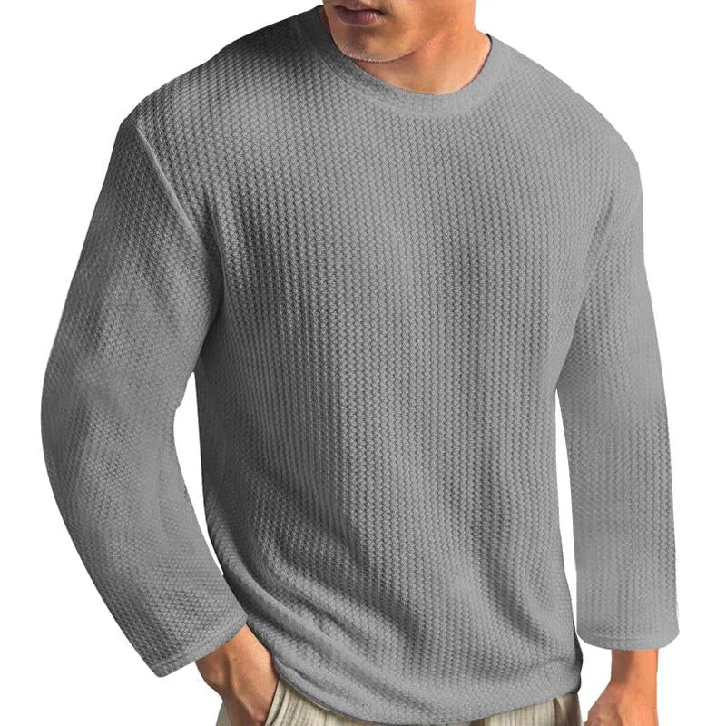 Men's Casual Solid Color Long Sleeve T-Shirt 73659586X sold by Manly