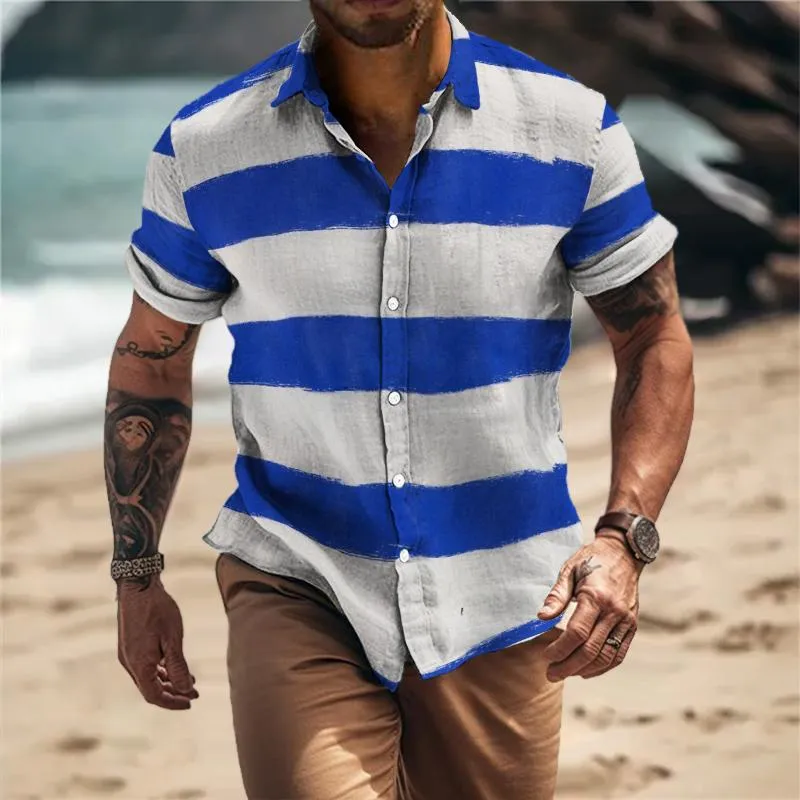 Men's Casual Vintage Navy Short Sleeve Shirt 25298992TO sold by Manly product image thumbnail 2