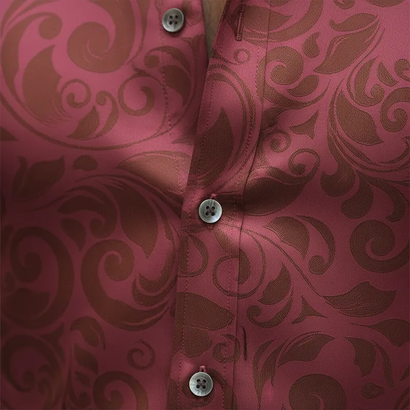 Men's Spring Fashion Printed Satin Long-sleeved Shirt MTA2306L9P sold by Manly product image thumbnail 5