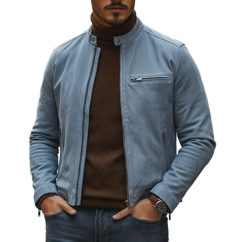 Men's Spring Vintage Faux Suede Zip-up Jacket MTA2342L4P sold by Manly