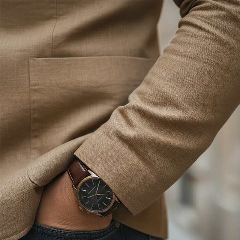 Men's Vintage Cotton And Linen Button-up Stand-collar Jacket MTA2595L1P sold by Manly product image thumbnail 5