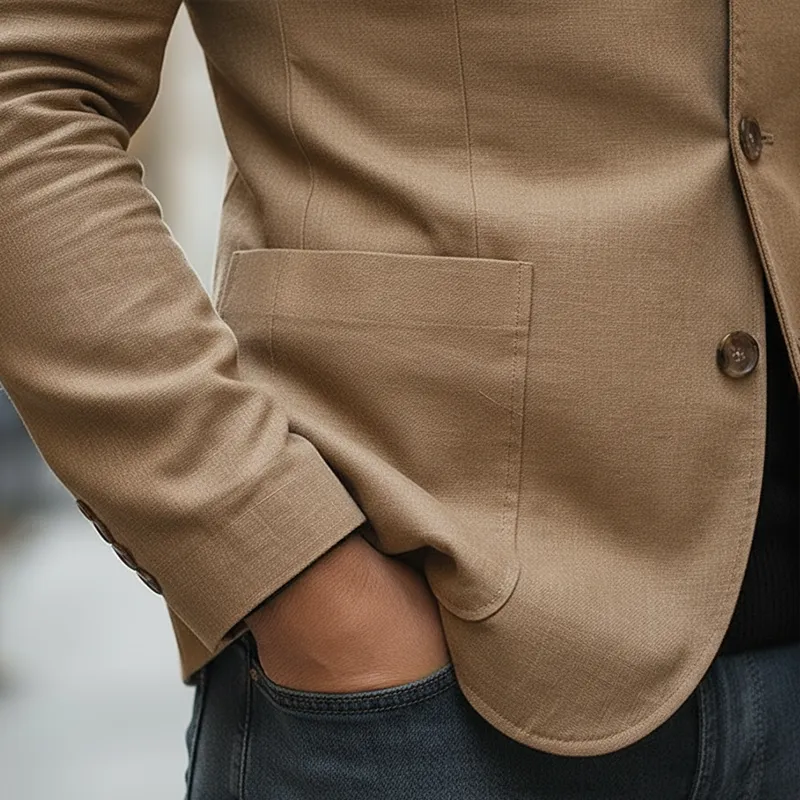 Men's Vintage Cotton And Linen Button-up Stand-collar Jacket MTA2595L1P sold by Manly product image thumbnail 3