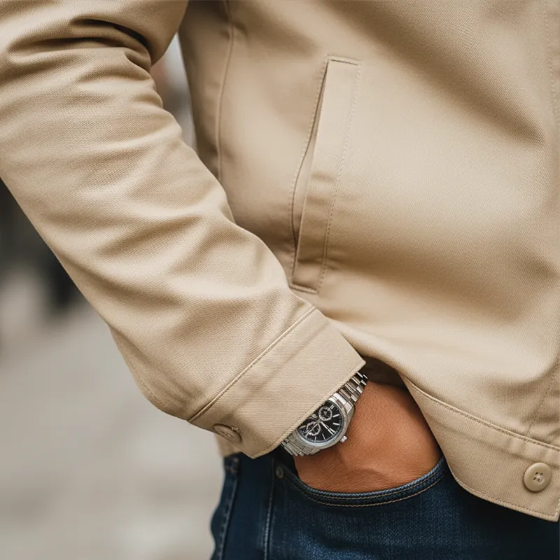 Men's Spring Simple Twill Cotton Button-up Jacket MTA2602L7P sold by Manly product image thumbnail 4