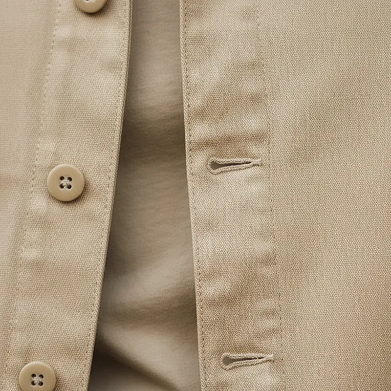 Men's Spring Simple Twill Cotton Button-up Jacket MTA2602L7P sold by Manly product image thumbnail 5