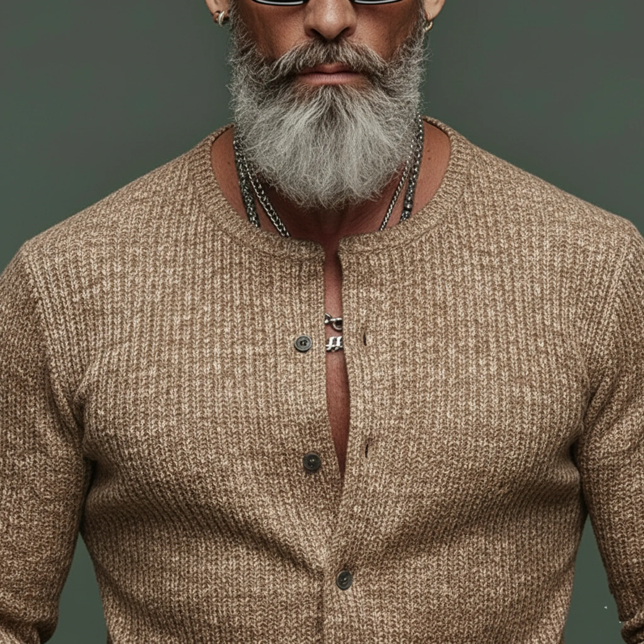 Men's Classic Casual Slub Yarn Ribbed Slim-fit Long-sleeved Shirt MTA2430L6K sold by Manly product image thumbnail 5