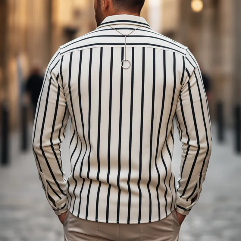 Men's Urban Casual Cotton Long-sleeved Shirt MTA2413L9U sold by Manly product image thumbnail 4