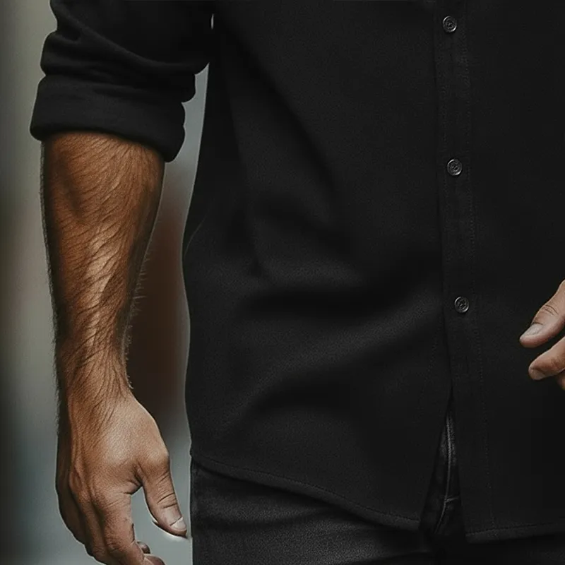 Men's Vintage Leopard Print Cotton Blend Button-down Long-sleeved Shirt MTA2370L9P sold by Manly product image thumbnail 4