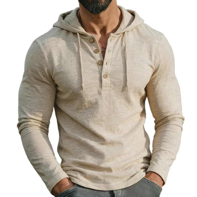 Men's Retro Casual Cotton Hooded Long-Sleeve T-Shirt MTA2237L7TO sold by Manly