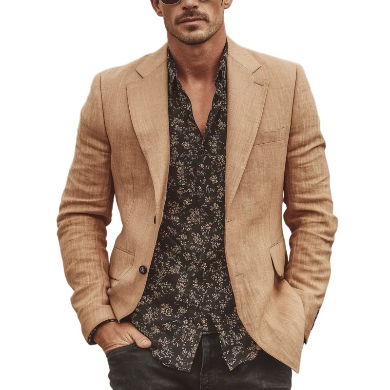 Men's Classic Vintage Cotton Blend Single-breasted Blazer MTA2367L7K sold by Manly
