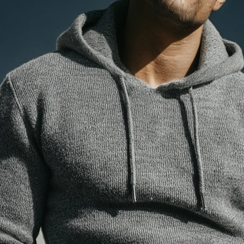 Men's Retro Casual Knitted Hooded Sweater MTA1907L0TO sold by Manly product image thumbnail 3