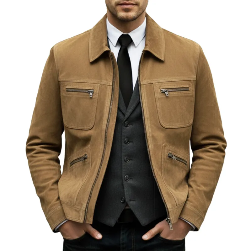 Men's Classic Urban Faux Suede Zip-up Jacket MTA2060L4U sold by Manly