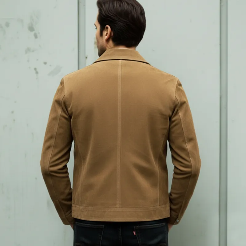 Men's Classic Urban Faux Suede Zip-up Jacket MTA2060L4U sold by Manly product image thumbnail 5