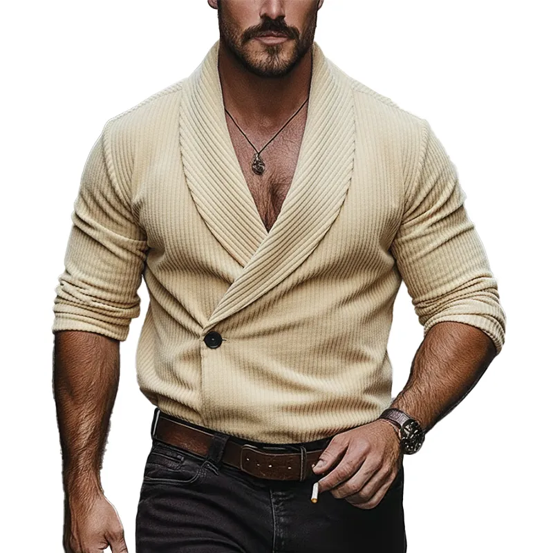 Men's Vintage Corduroy Collared Button-down Shirt MTA1900L5P sold by Manly