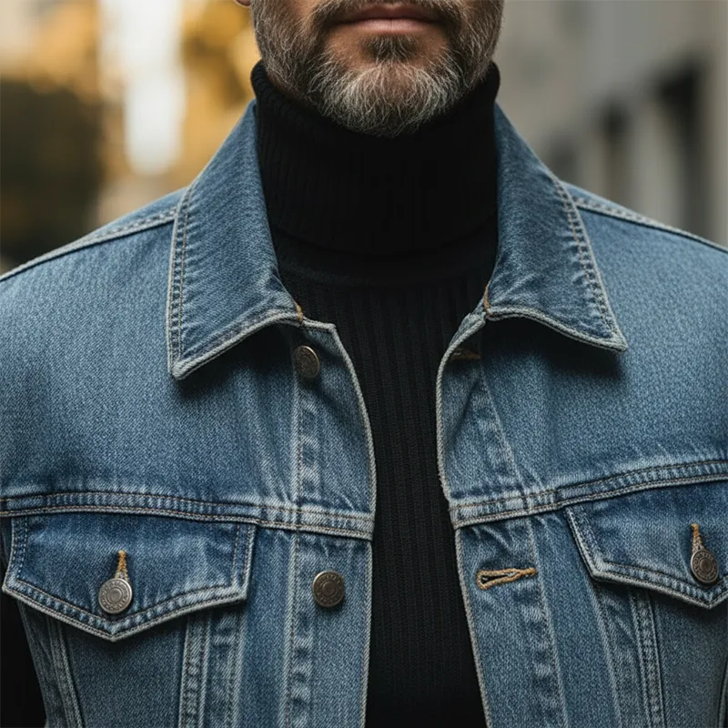 Men's Vintage Washed Denim Vest MTA1932L4P sold by Manly product image thumbnail 4