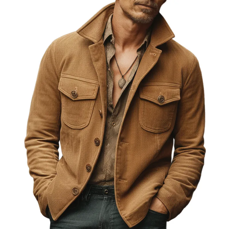 Men's Urban Corduroy Single-vent Button-up Jacket MTA1743L8U sold by Manly