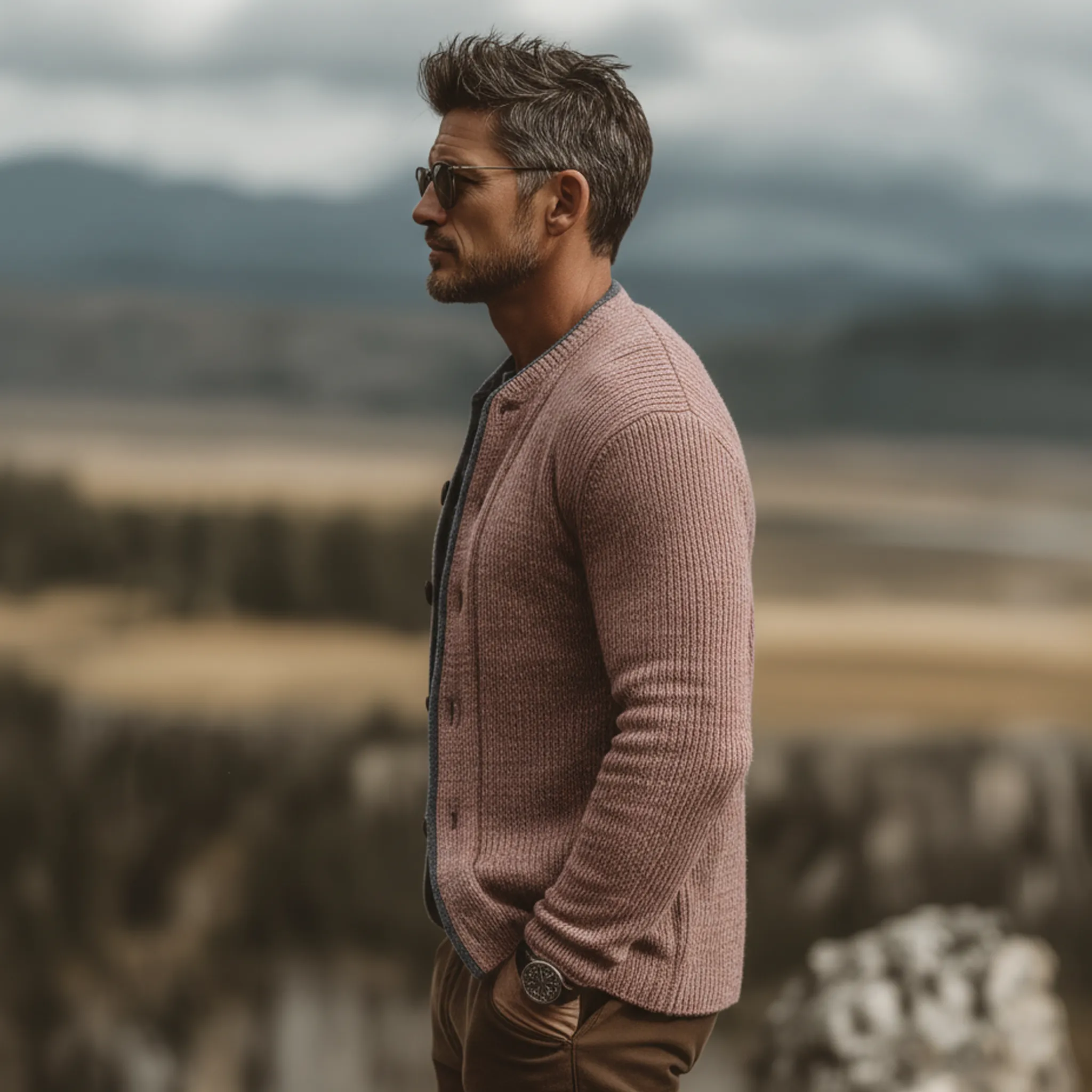 Men's Classic Casual Slim-fit Knitted Cardigan MTA1949L0K sold by Manly product image thumbnail 3