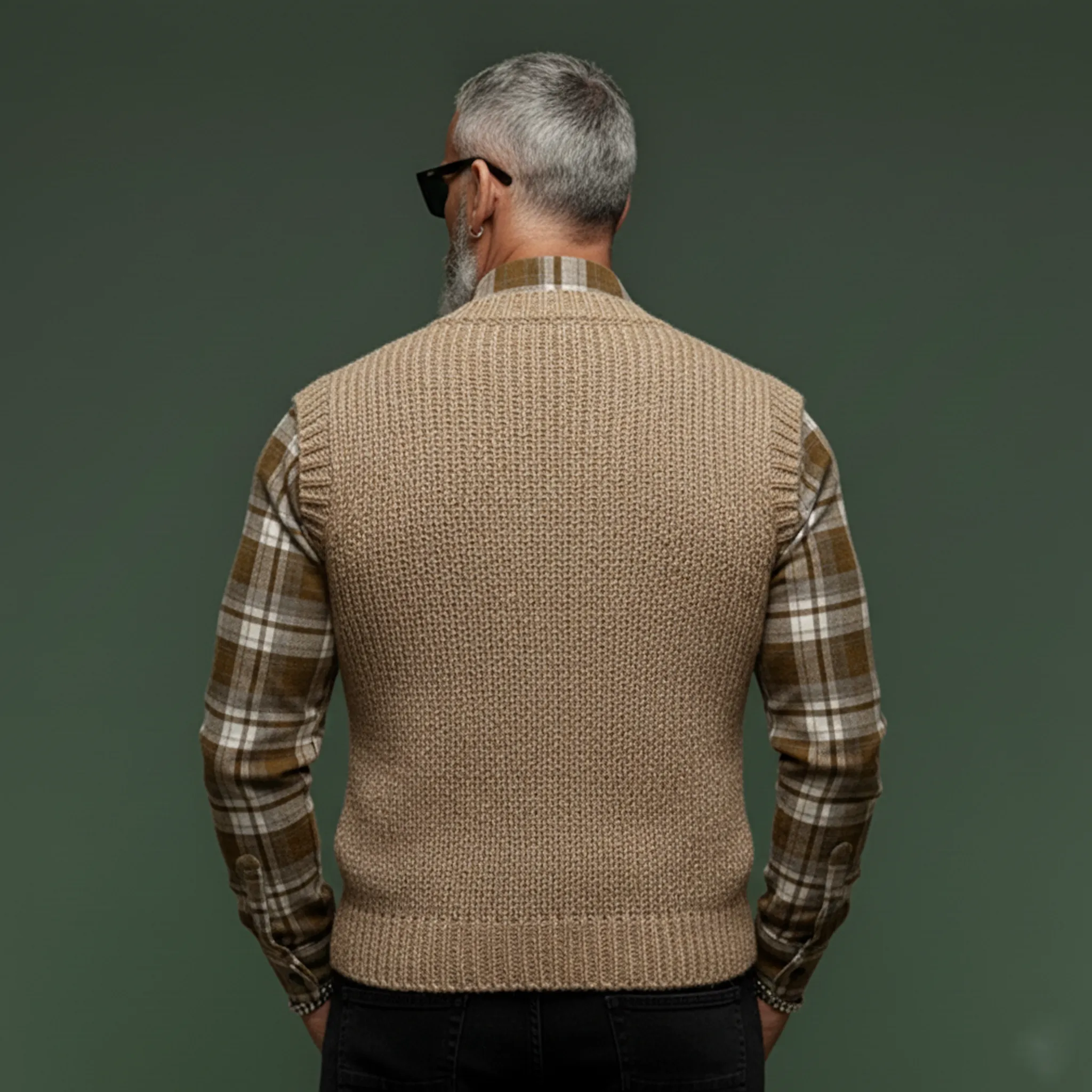 Men's Classic Casual V-neck Pullover Knitted Vest MTA1836L7K sold by Manly product image thumbnail 4