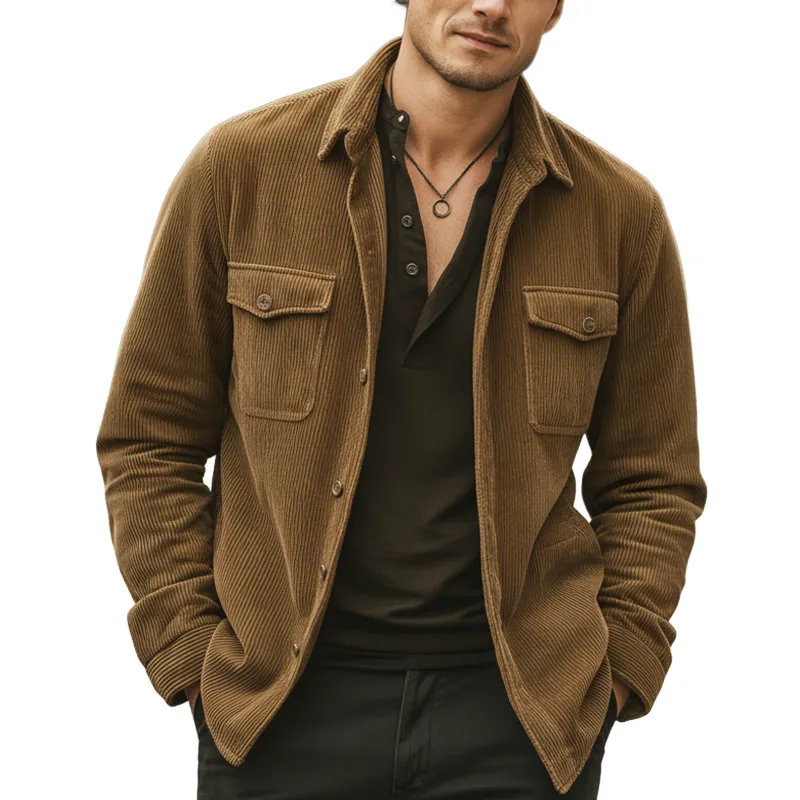 Men's Classic Urban Corduroy Long-sleeved Shirt MTA1720L0U sold by Manly