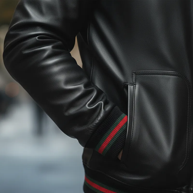 Men's Winter Vintage PU Faux Leather Zip-up Jacket MTA1741L4P sold by Manly product image thumbnail 4