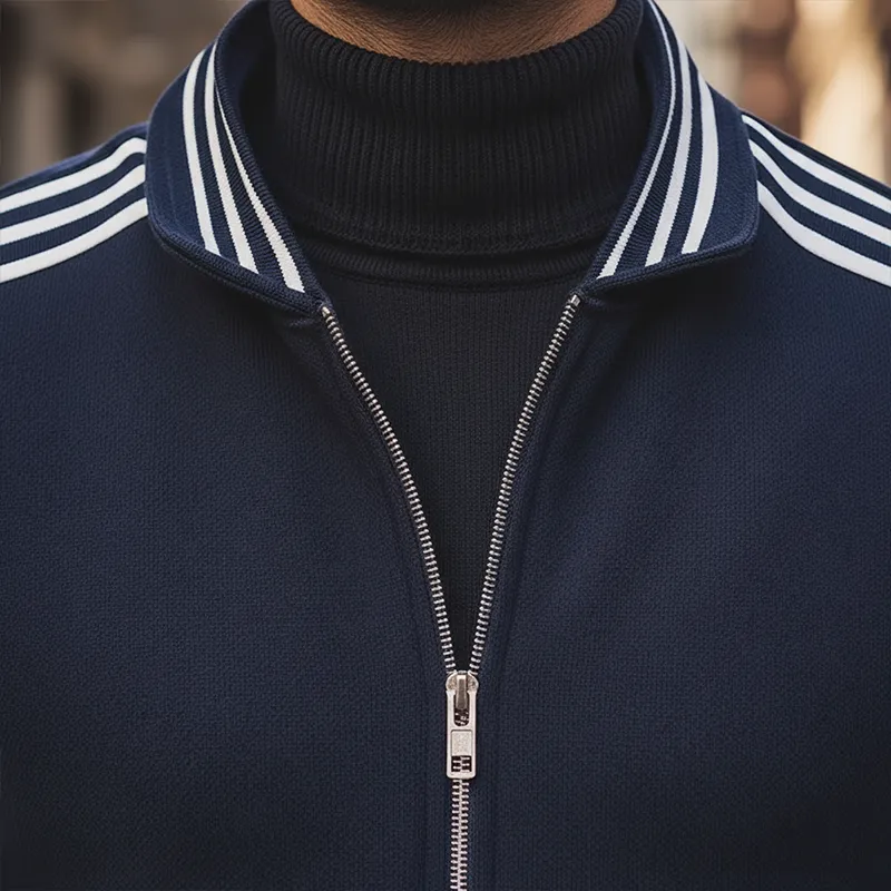 Men's Vintage Simple Cotton Blend Zip-up Jacket MTA1743L8P sold by Manly product image thumbnail 5