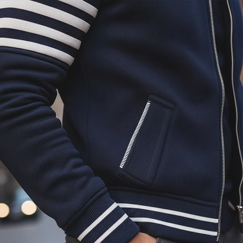 Men's Vintage Simple Cotton Blend Zip-up Jacket MTA1743L8P sold by Manly product image thumbnail 4