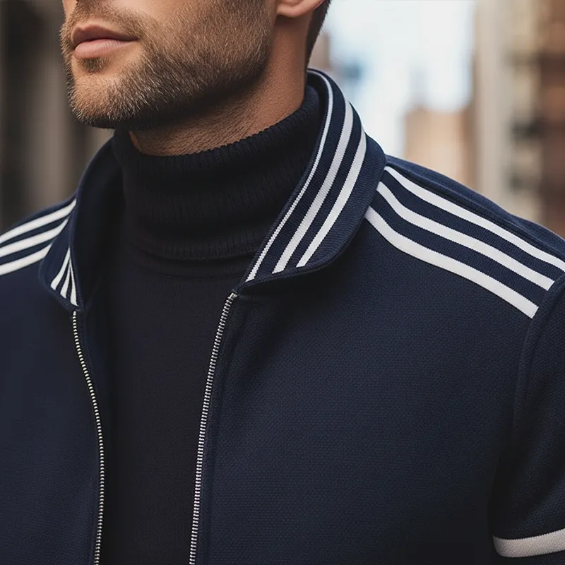 Men's Vintage Simple Cotton Blend Zip-up Jacket MTA1743L8P sold by Manly product image thumbnail 3