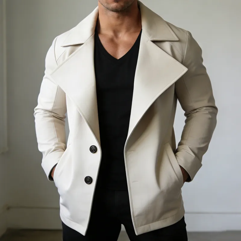 Men's Retro Casual Cotton Solid Color Lapel Jacket MTA1634L4TO sold by Manly product image thumbnail 2