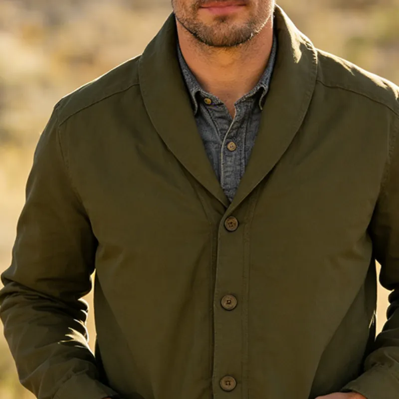 Men's Retro Casual Cotton Collarless Workwear Cardigan Button Jacket MTA1298L8TO sold by Manly product image thumbnail 3