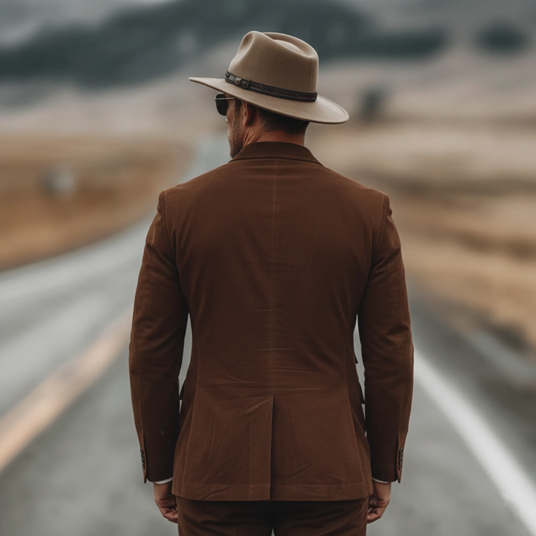 Men's Classic Vintage Double-breasted Faux Suede Blazer MTA1721L1K sold by Manly product image thumbnail 4