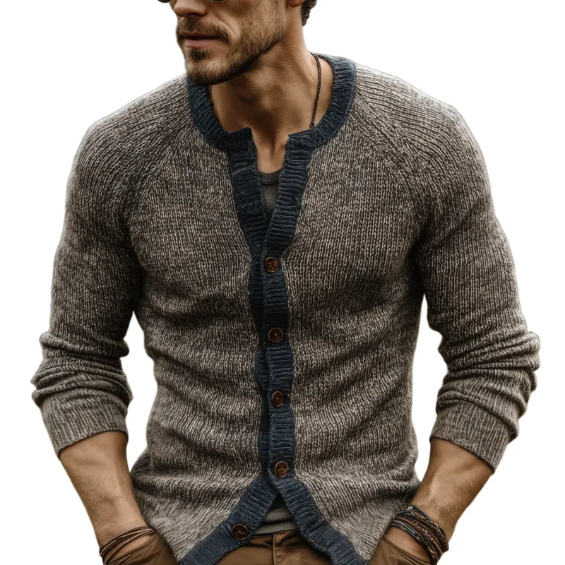 Men's Classic Casual Slim-fit Knitted Cardigan MTA1761L0K sold by Manly