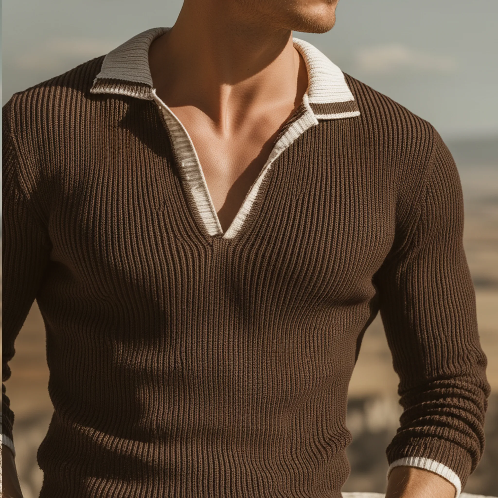 Men's Classic Casual Slim-fit Polo Neck Sweater MTA1760L4K sold by Manly product image thumbnail 5