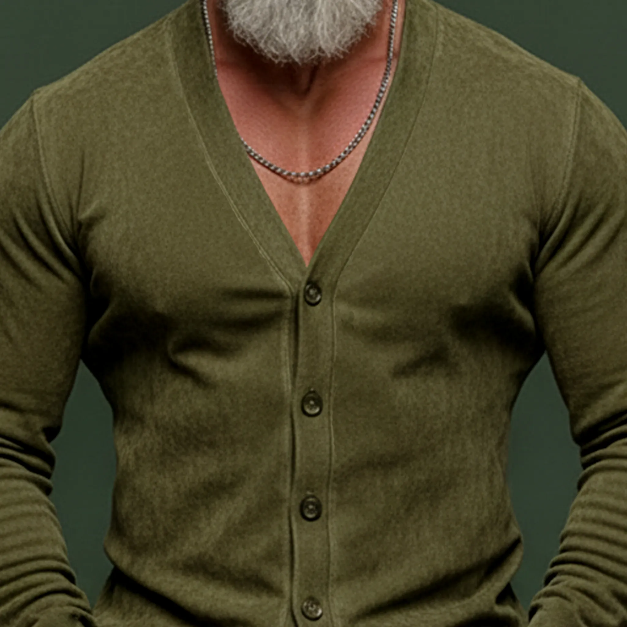 Men's Classic Casual Faux Suede Long-sleeved Shirt MTZ0460A9K sold by Manly product image thumbnail 5