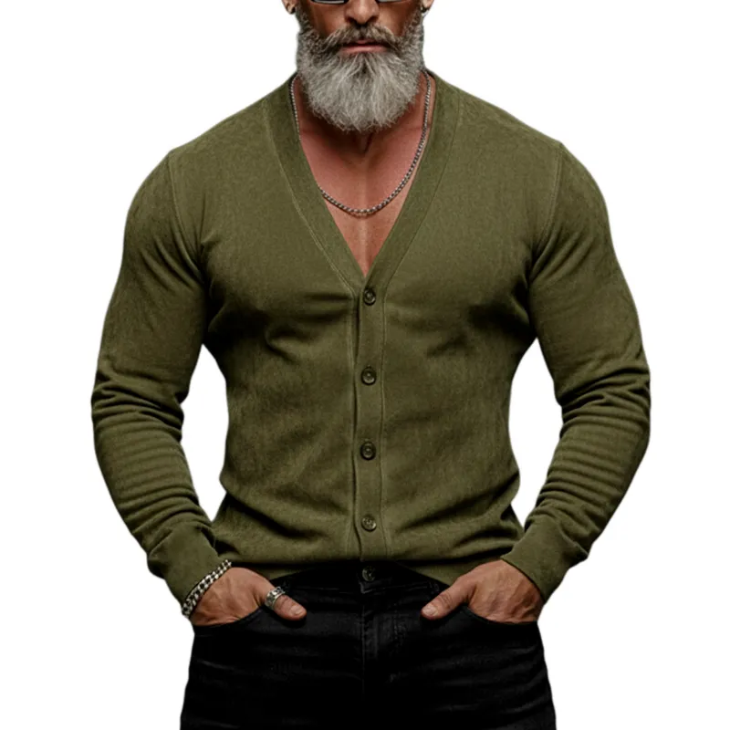 Men's Classic Casual Faux Suede Long-sleeved Shirt MTZ0460A9K sold by Manly