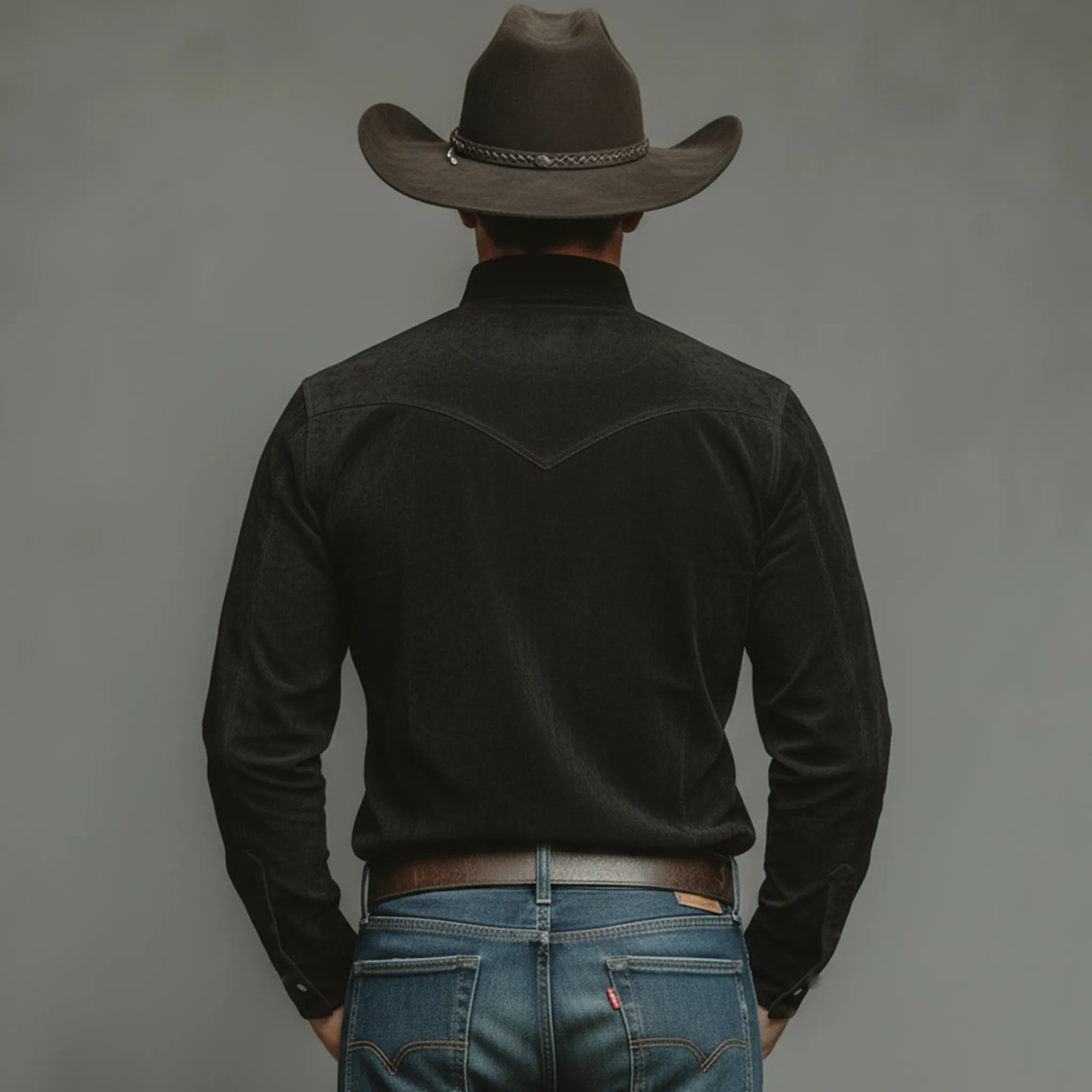 Men's Classic Casual Faux Suede Stand-collar Long-sleeved Shirt MTZ0495A0K sold by Manly product image thumbnail 4