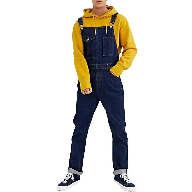 Men's Vintage Multi-Pocket Denim Overalls 88942737Y sold by Manly