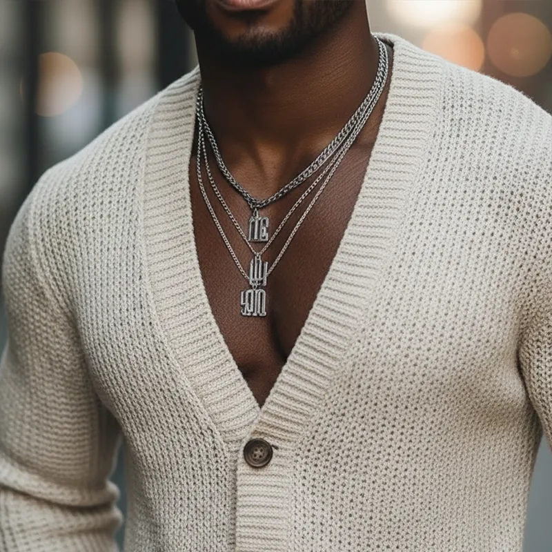 Men's Spring Fashion Cotton Knit Button-up Cardigan MTZ0999A5P sold by Manly product image thumbnail 3