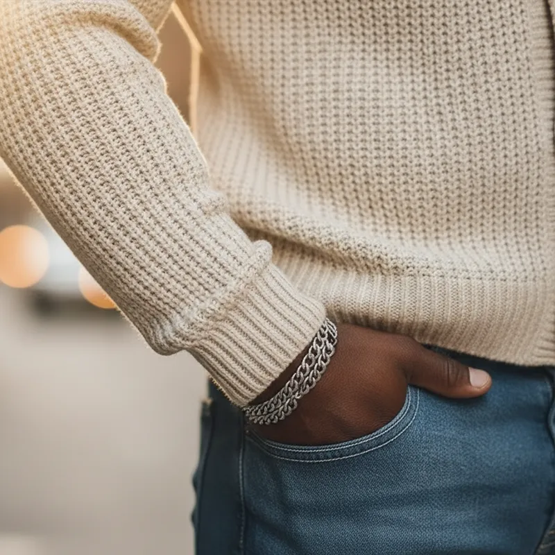 Men's Spring Fashion Cotton Knit Button-up Cardigan MTZ0999A5P sold by Manly product image thumbnail 4