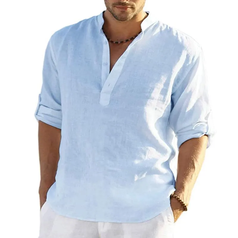 Men's Casual Solid Color Long Sleeve Shirt 62777317Y sold by Manly product image thumbnail 3