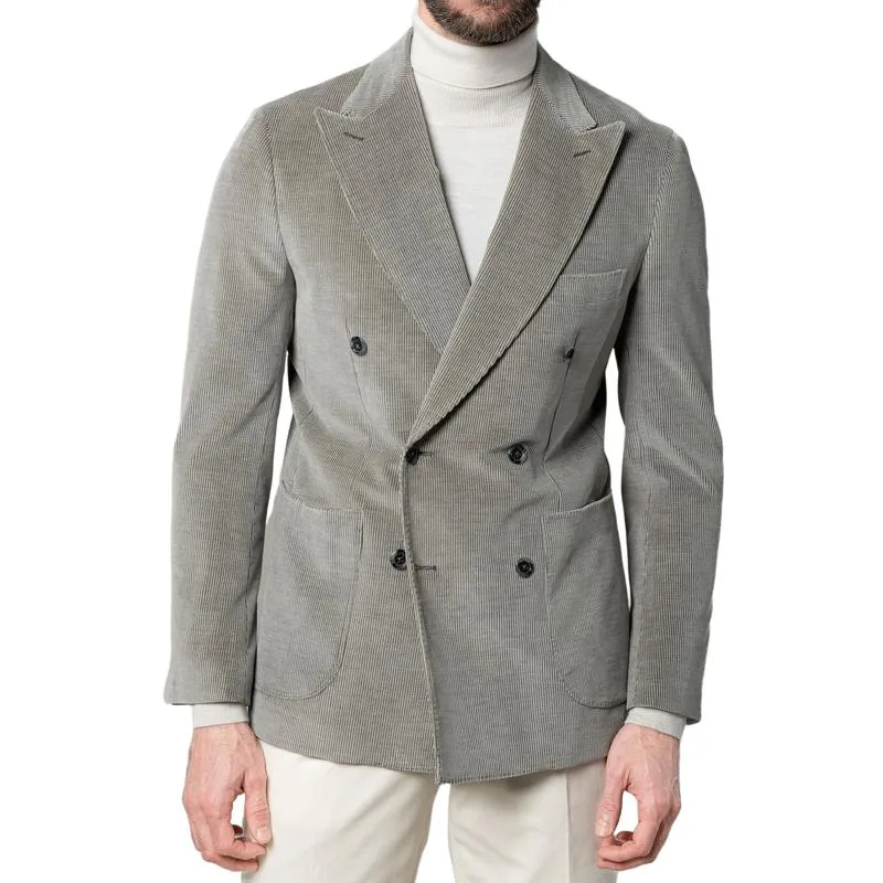 Men's Vintage Corduroy Peaked Lapel Double Breasted Slim Fit Blazer 49665377M sold by Manly