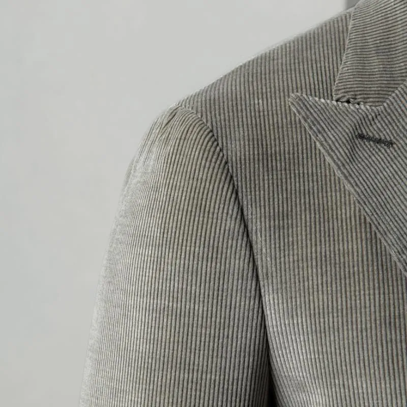 Men's Vintage Corduroy Peaked Lapel Double Breasted Slim Fit Blazer 49665377M sold by Manly product image thumbnail 4